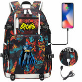 Batman Backpack Batman SchoolBag with USB Charging Port